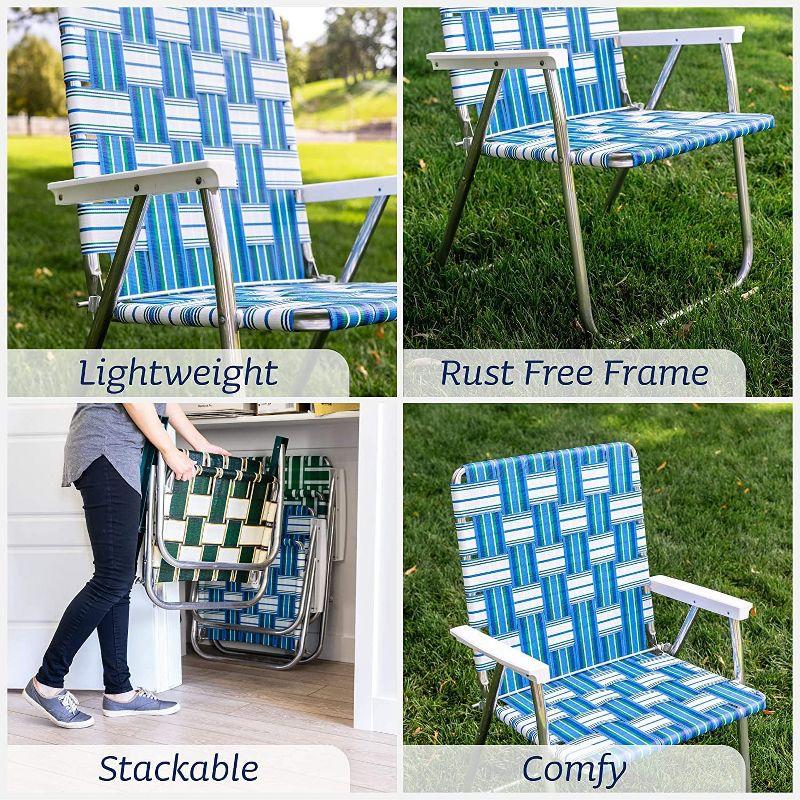 Lawn Chair USA Folding Aluminum Classic Webbed Chair