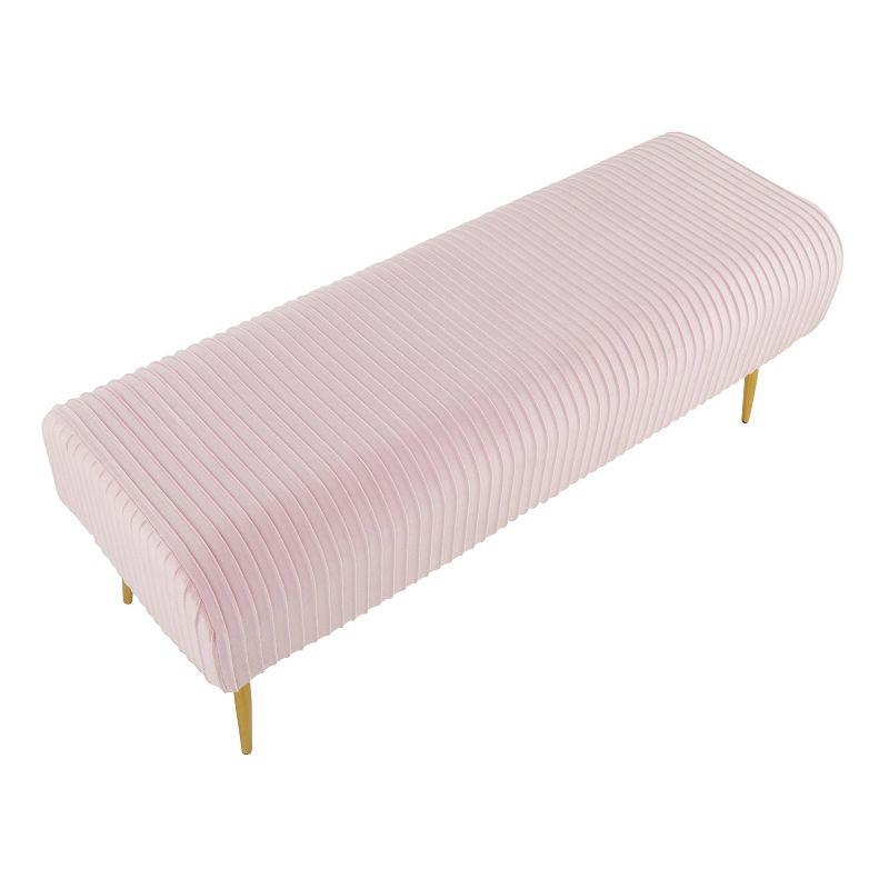 51" Marla Glam Pleated Bench - LumiSource