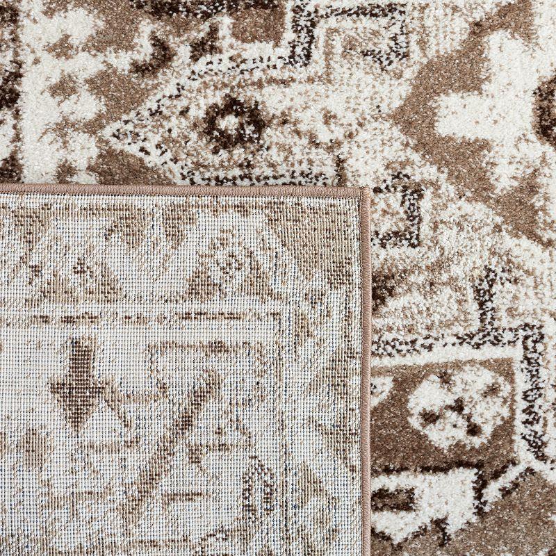 Vintage Hamadan VTH211 Power Loomed Area Rug - Brown/Ivory - 8'x10' - Safavieh.