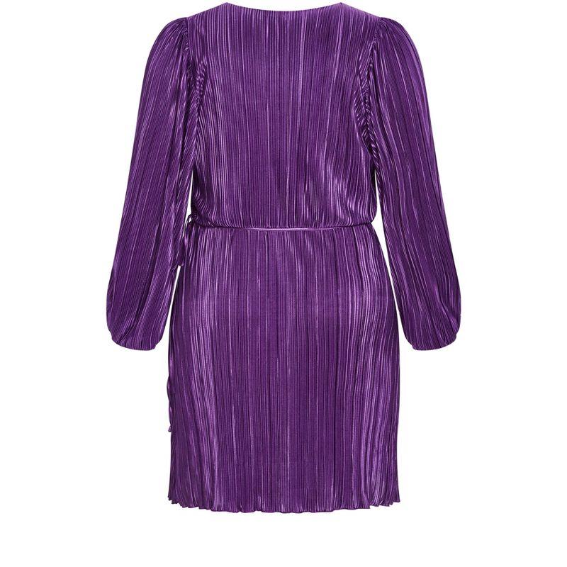 CITY CHIC | Women's Plus Size Kira Dress - royal purple - 22W