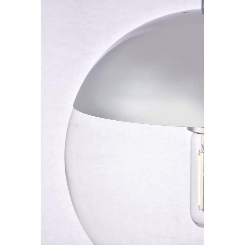 Elegant Lighting Eclipse 1 Light Chrome Pendant With Clear Glass