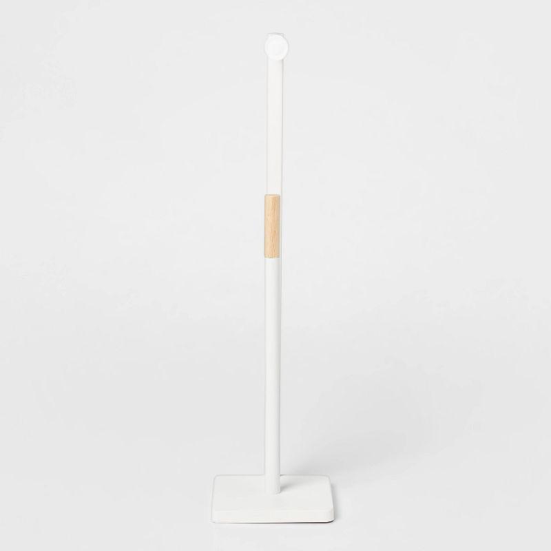 Freestanding Toilet Paper Holder Matte White - Brightroom™: Steel Construction, 22.99" Height, Bathroom Storage