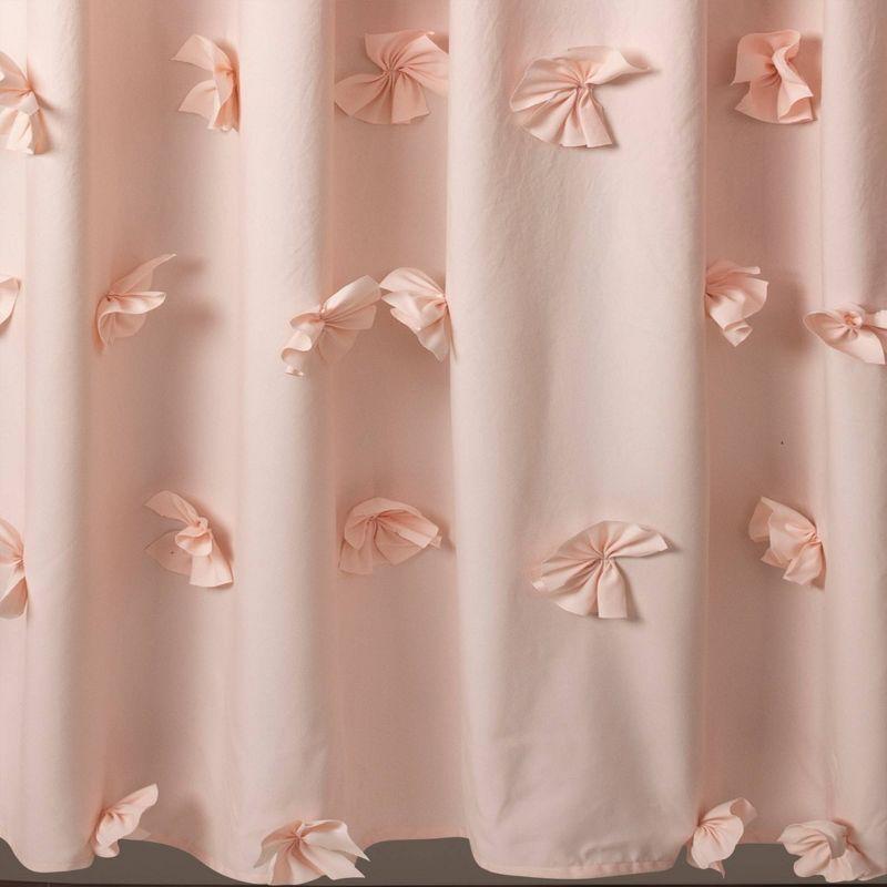 Blush 72"x72" Polyester Shower Curtain with 3D Bows