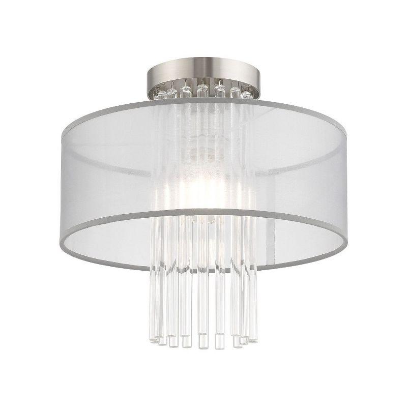Livex Lighting Alexis 1 - Light Flush Mount in  Brushed Nickel