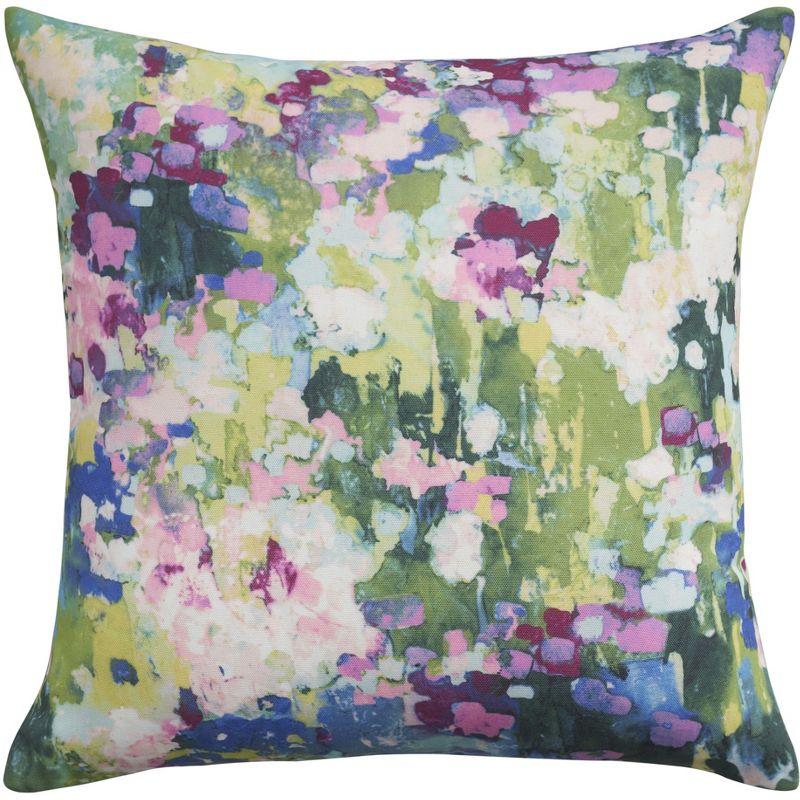 Waverly Garden Gesture Multicolor Abstract 18" Throw Pillow