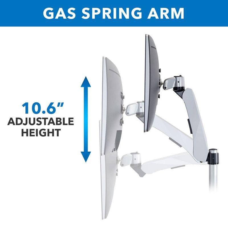 Mount-It! Single Monitor Desk Mount With Gas Spring Arm | Clamp Base | Modular Design For Future Expansion | Premium Aluminum Cast