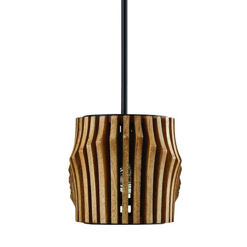 Capital Lighting Archer 6 - Light Island Pendant Light in  Light Wood/Matte Black