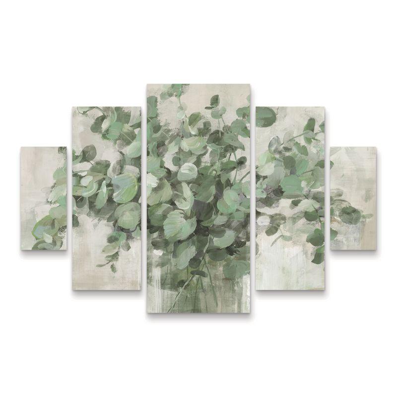 Trademark Fine Art Danhui Nai Scented Eucalyptus Neutral 5 Piece Panel Set Art