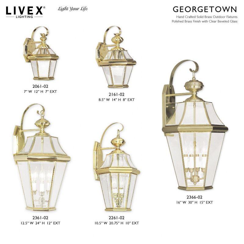 Livex Lighting Georgetown 3 - Light Wall Light in  Polished Brass