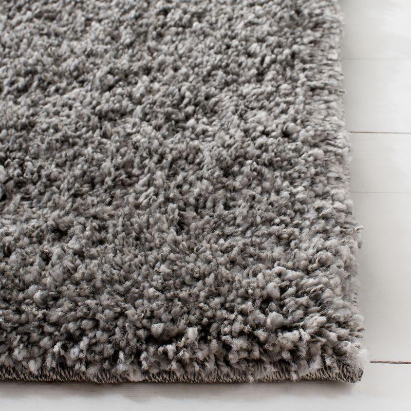 Santa Monica Shag SGN725 Power Loomed Indoor Runner Rug - Silver - 2'3"x11' - Safavieh