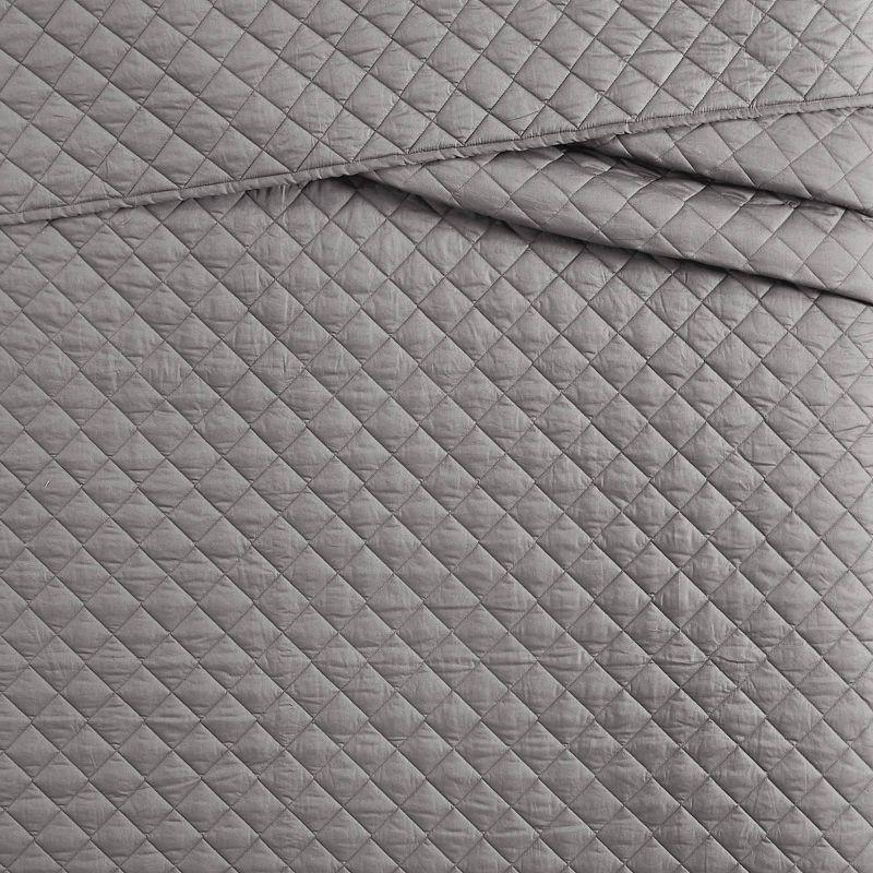 Cannon 2pc Twin/Twin Extra Long Percale Quilt Set Gray