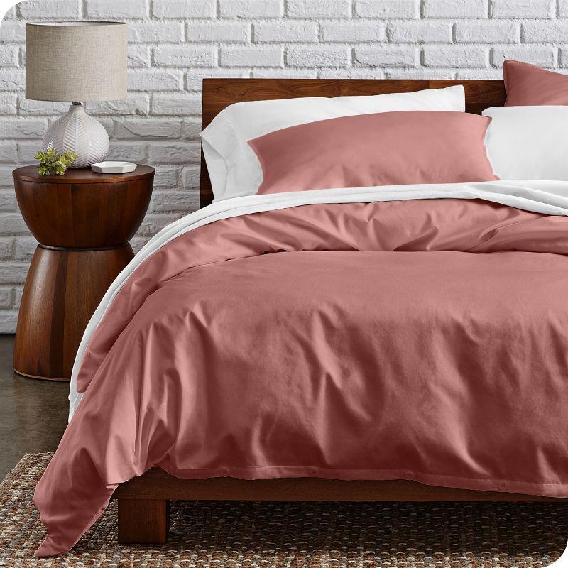 100% Organic Cotton Percale Duvet Cover and Sham Set by Bare Home