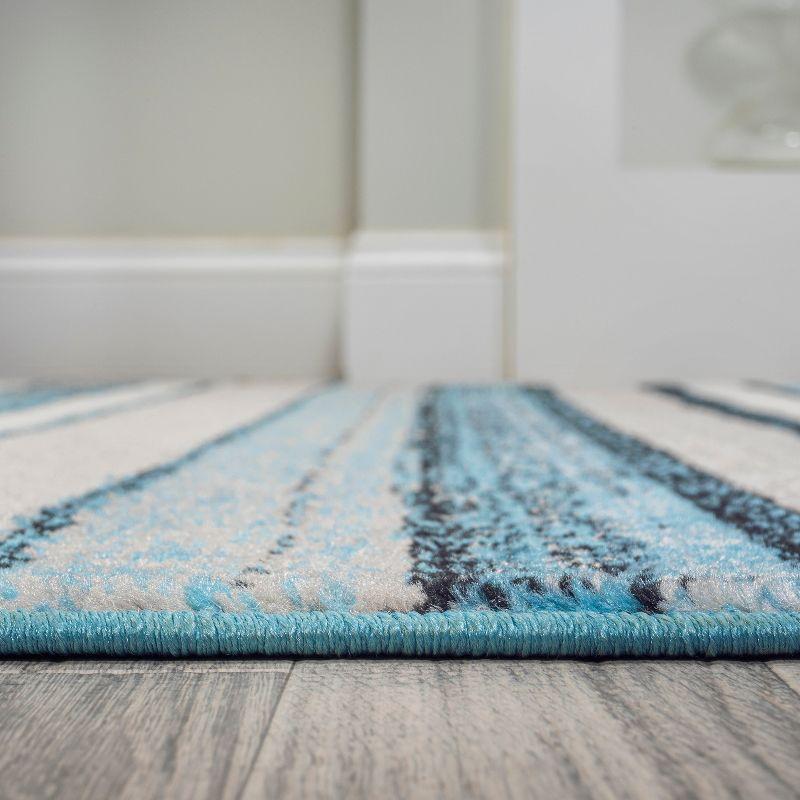 3' x 5' Magnolia Beach Strie' Striped Area Rug, Blue/Navy - JONATHAN Y