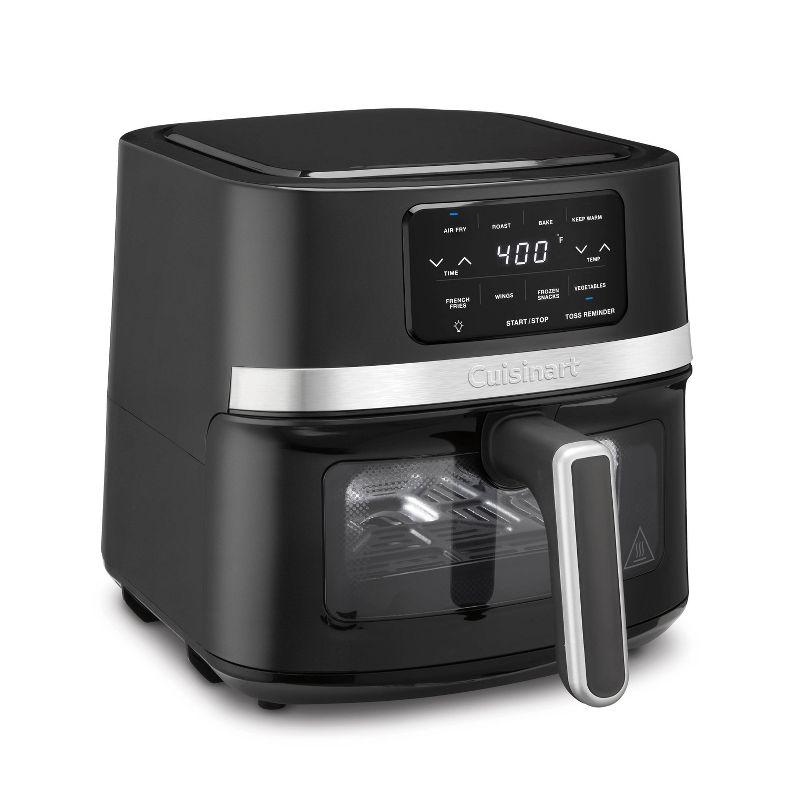 Cuisinart 4.5qt Basket Air Fryer Black/Stainless Steel Finish AIR-160: 1600W, Cool Touch Handle, Digital Display, Dishwasher-Safe