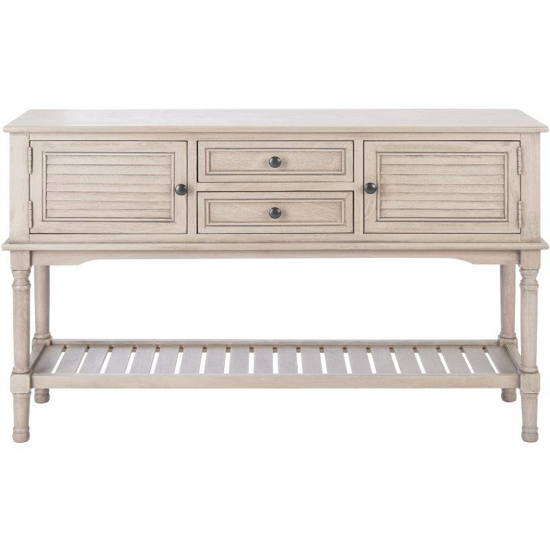 Tate 2 Drawer 2 Door Console Table - Greige - Safavieh