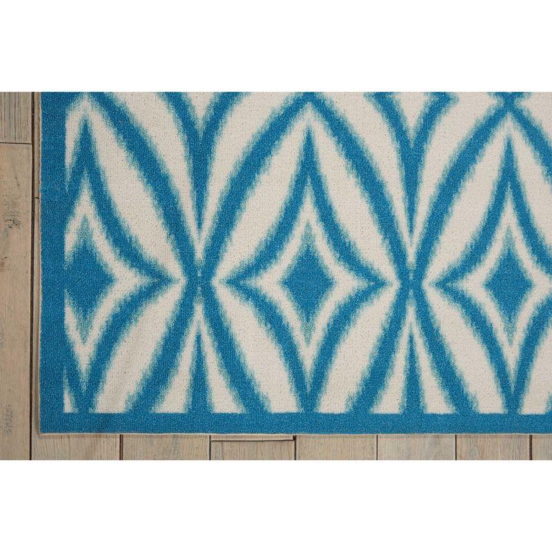 Waverly Sun & Shade "Centro" Azure Indoor/Outdoor Area Rug by Nourison