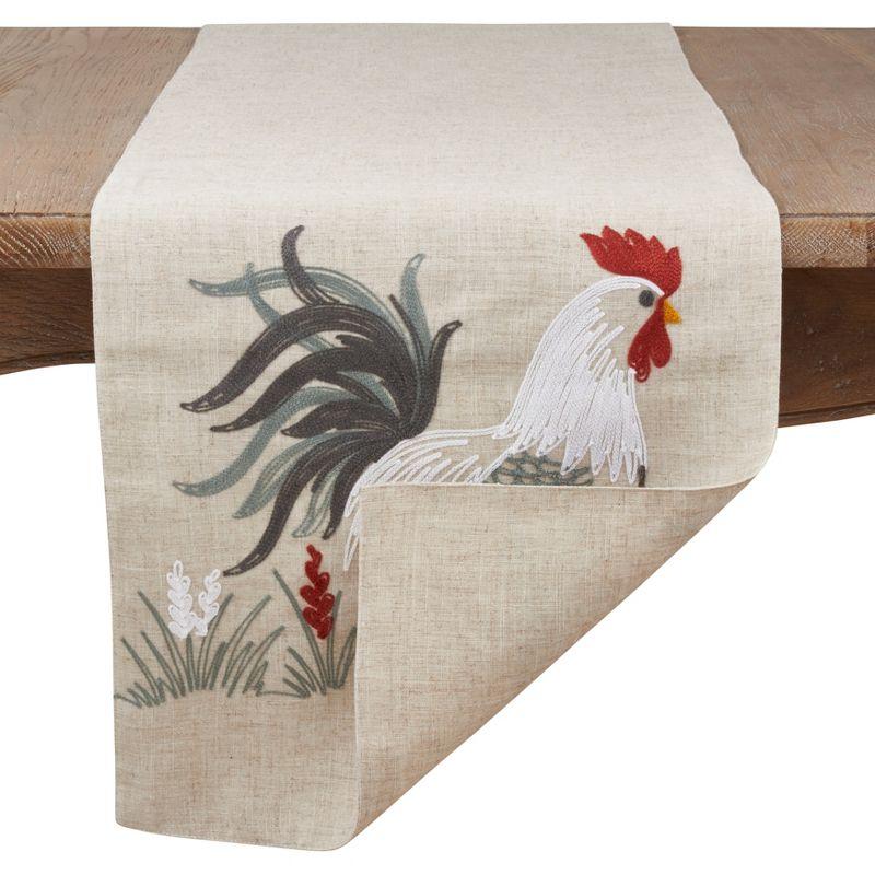 Saro Lifestyle Rooster Runner, Natural, 16" x 70"