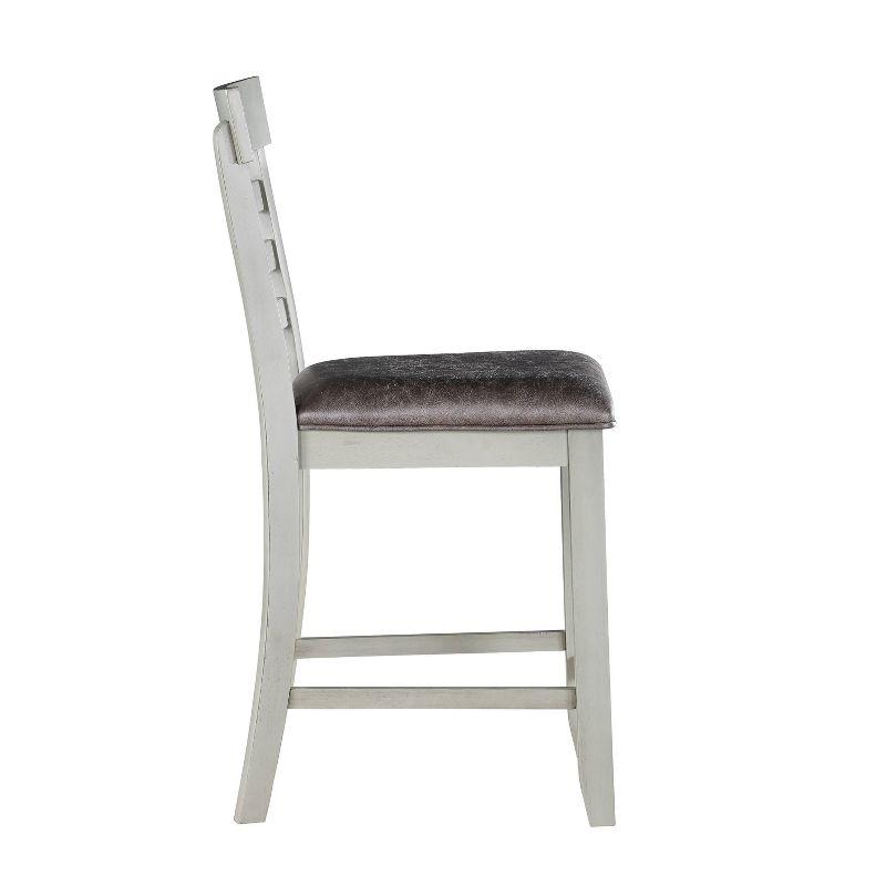 Set of 2 26" Hyland Counter Height Barstools Gray - Steve Silver Co.: Upholstered, Rubberwood Legs