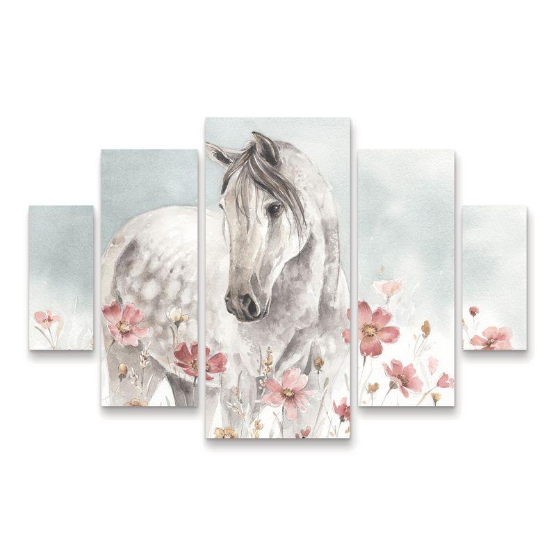 Trademark Fine Art -Lisa Audit 'Wild Horses I' Multi Panel Art Set Large Diamond