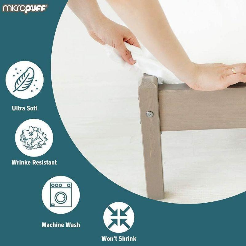 Microfiber Fitted Sheet - Soft & Smooth Allergy Protective Fitted Sheet - Odorless Filling - 95 GSM