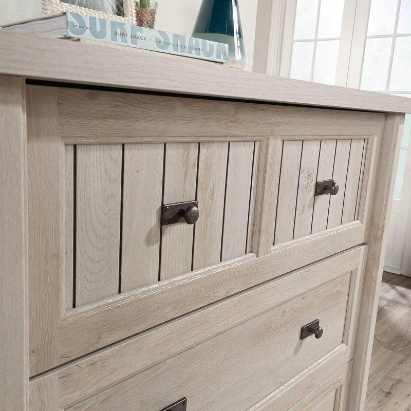 Costa 4 Drawer Chest Chalked Chestnut - Sauder: Storage Furniture for Bedroom, Smooth Metal Runners