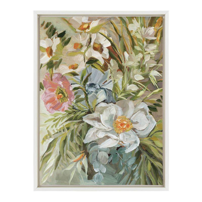 18" x 24" Sylvie Flower Garden Framed Canvas by Annie Quigley - Kate & Laurel All Things Decor