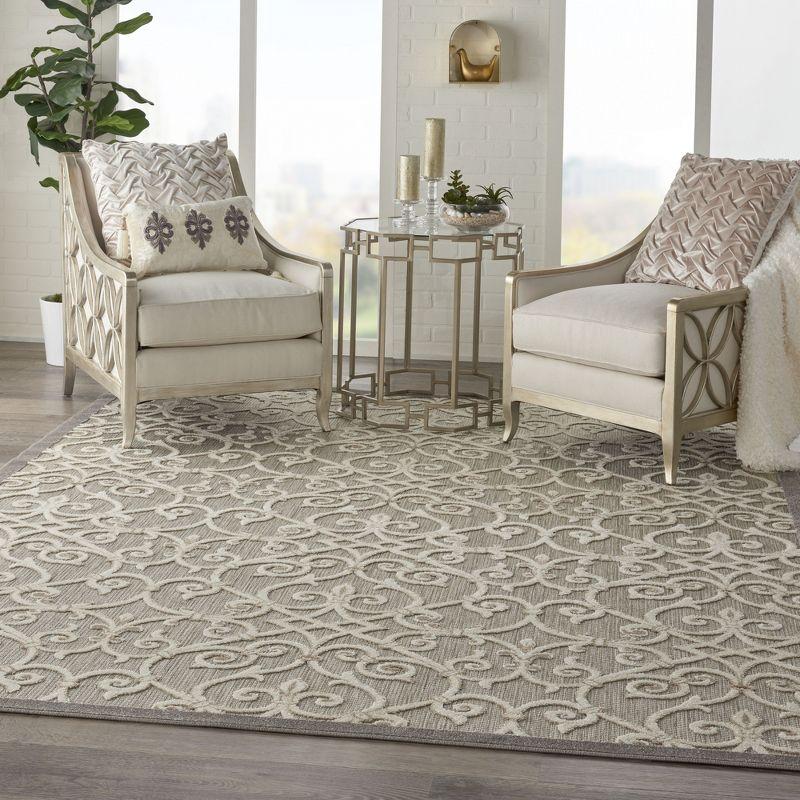 Nourison Aloha Contemporary Scroll Outdoor Rug