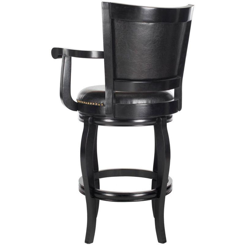 Gitano Swivel Bar Stool - FOX7009 - Black - Safavieh Couture