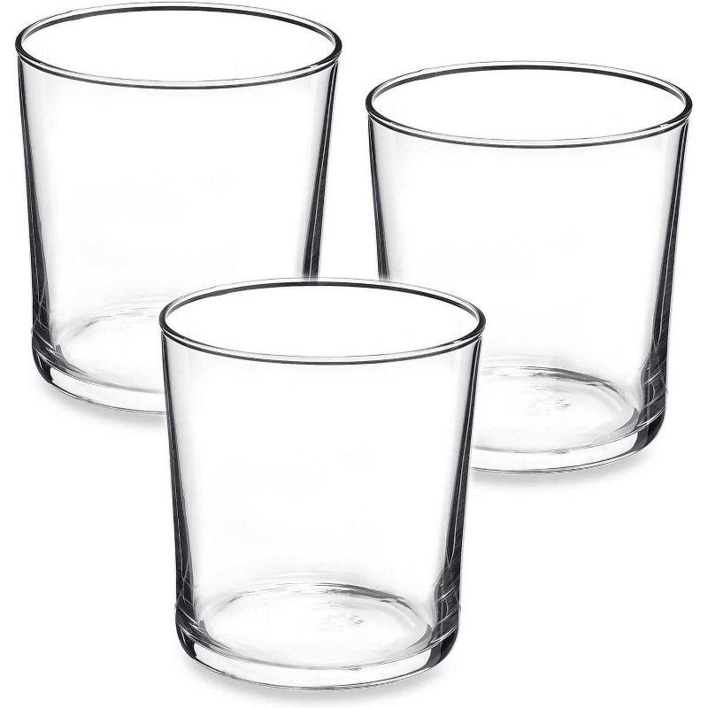 Bormioli Rocco Bodega Glassware, 12-Piece Medium 12 oz Drinking Glasses For Water, Beverages & Cocktails, Tempered Glass Tumblers, Clear