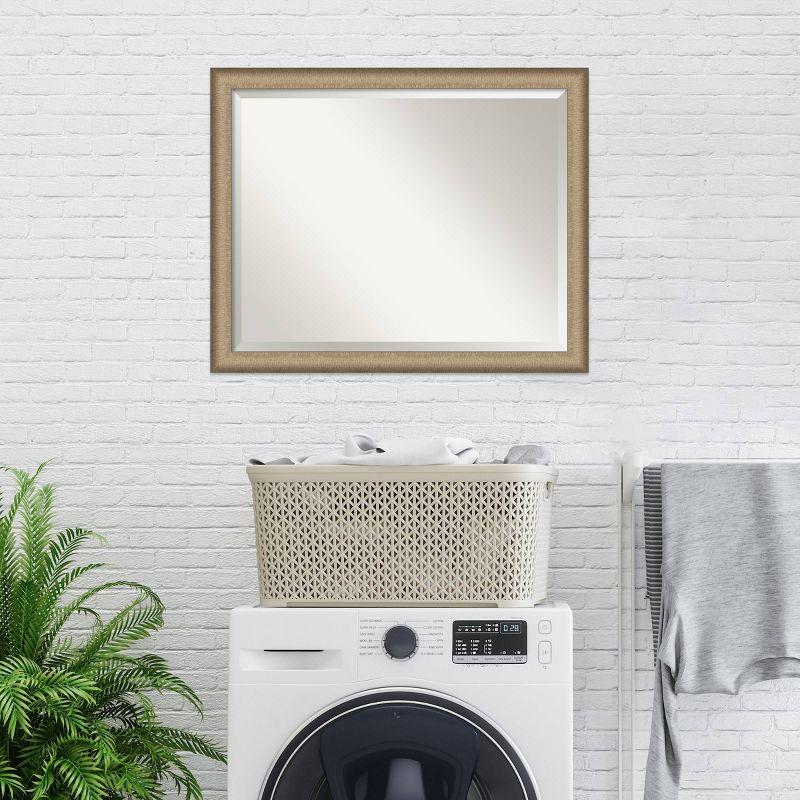 31" x 25" Elegant Brushed Bronze Wall Mount Mirror for Bathroom - Amanti Art
