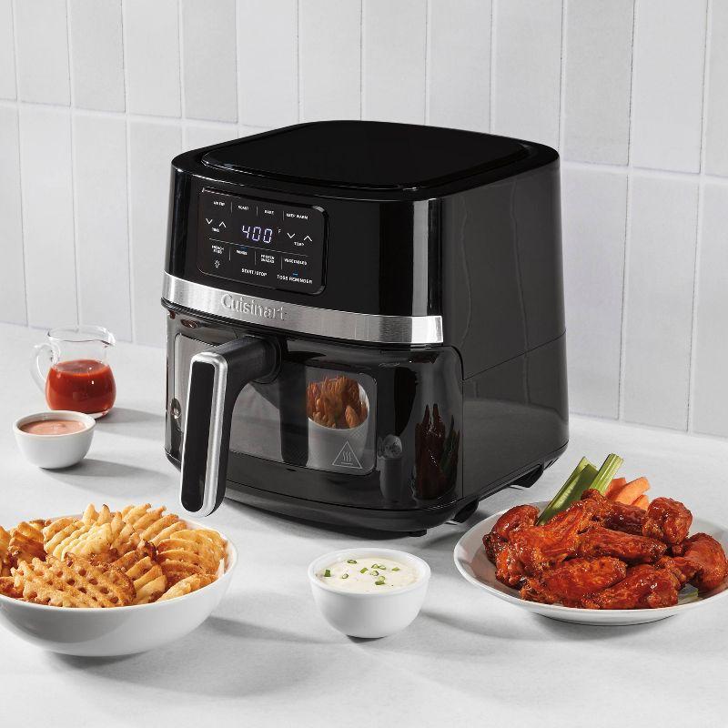 Cuisinart 4.5qt Basket Air Fryer Black/Stainless Steel Finish AIR-160: 1600W, Cool Touch Handle, Digital Display, Dishwasher-Safe