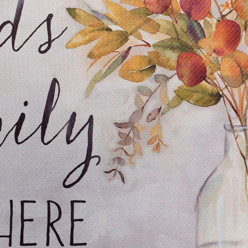 SoHome Cozy Living Friends and Family Gather Eucalyptus Floral Anti-Fatigue Mat