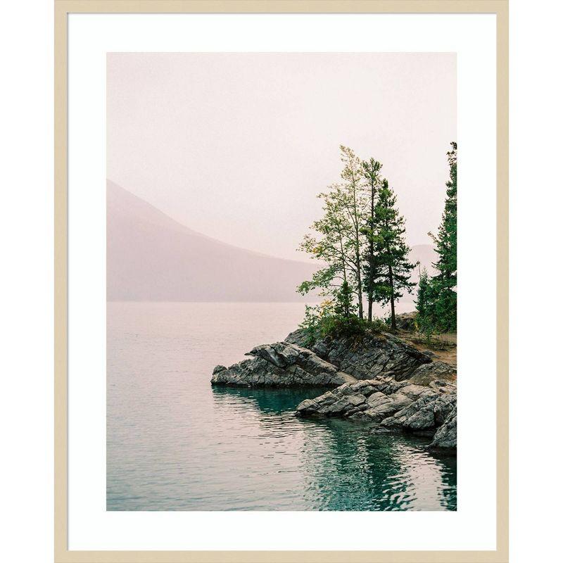 Amanti Art Smoky Lake Day by Justine Milton Wood Framed Wall Art Print