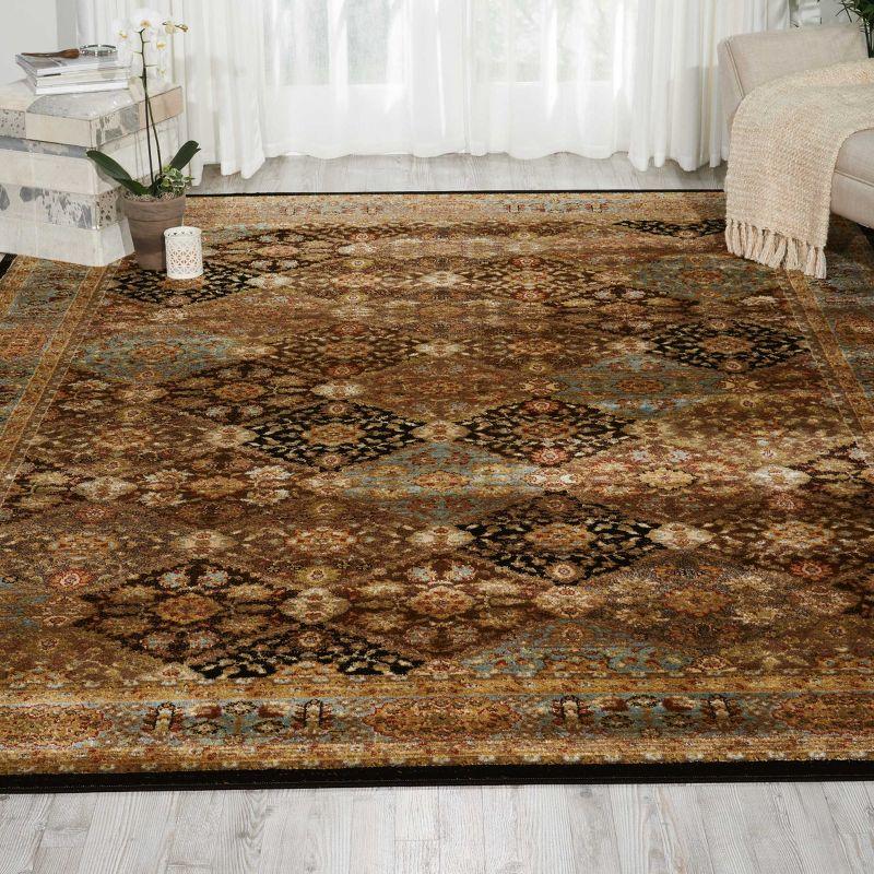 Nourison Delano Black/Blue Area Rug