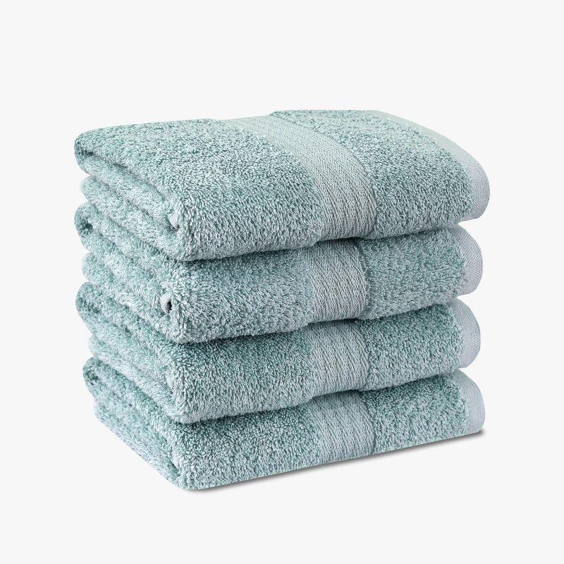 True Classics 4-Piece Hand Towel Set, Blue