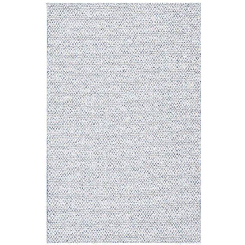 Sisal All-Weather SAW460 Power Loomed Indoor and Outdoor Area Rug - Blue/Ivory - 5'x7'6" - Safavieh.