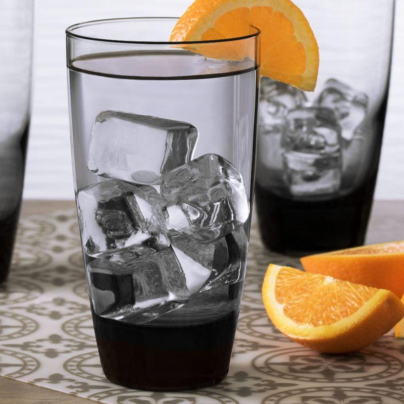 Libbey Classic Smoke 18 oz Glass Tumbler Set of 12