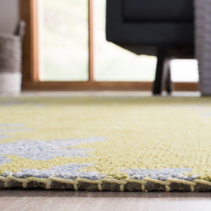 Stone Wash STW235 Hand Knotted Indoor Area Rug - Chartreuse - 5'x8' - Safavieh