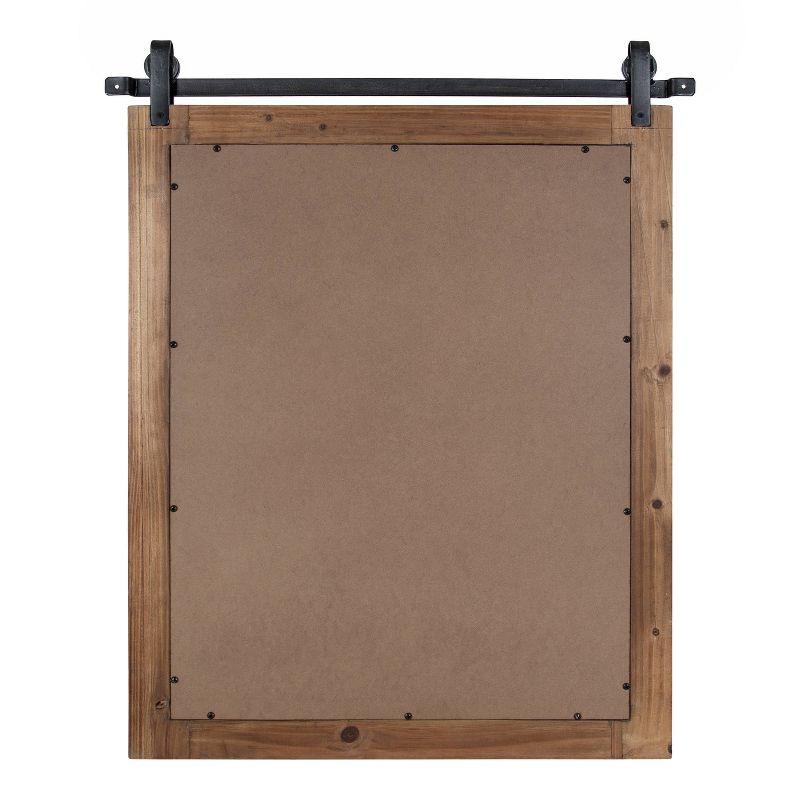22" x 30" Cates Rectangle Wall Mirror Rustic Brown - Kate & Laurel All Things Decor