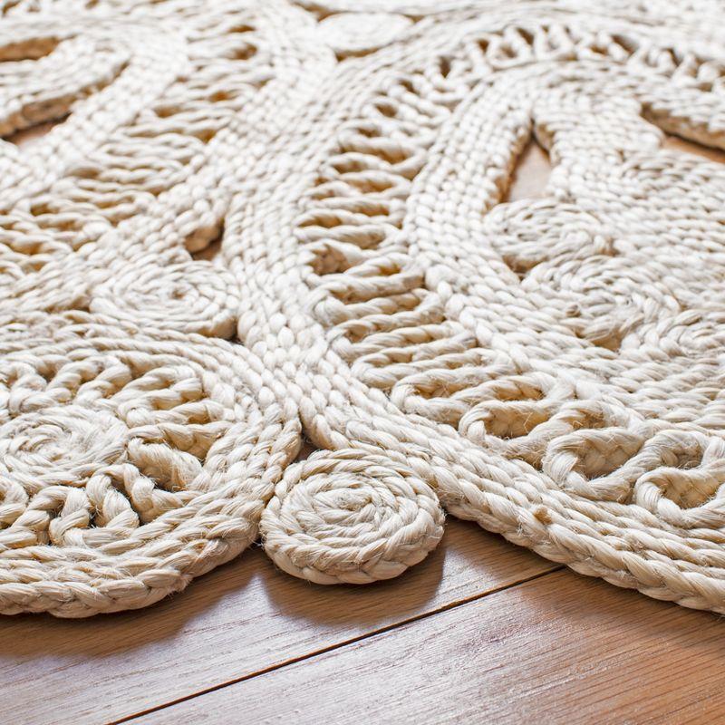 Natural Fiber NF360 Hand Woven Indoor Area Rug - Ivory - 4' Round - Safavieh