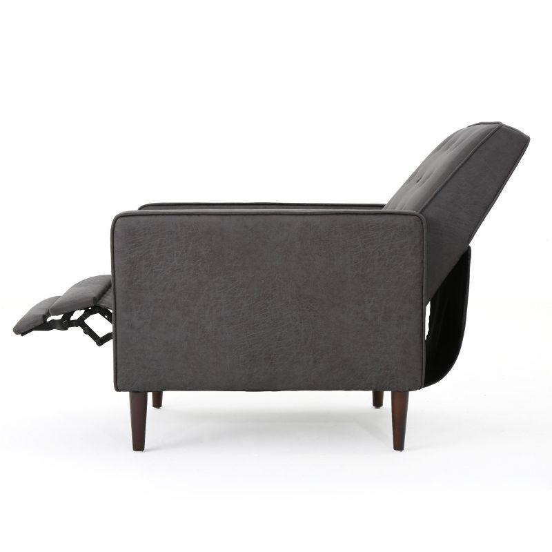 GDFStudio Mason Mid Century Modern Tufted Pushback Recliners (Set of 2), Slate/Microfiber