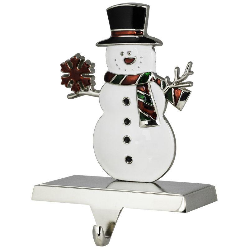 Northlight Smiling Snowman Christmas Stocking Holder - 6"