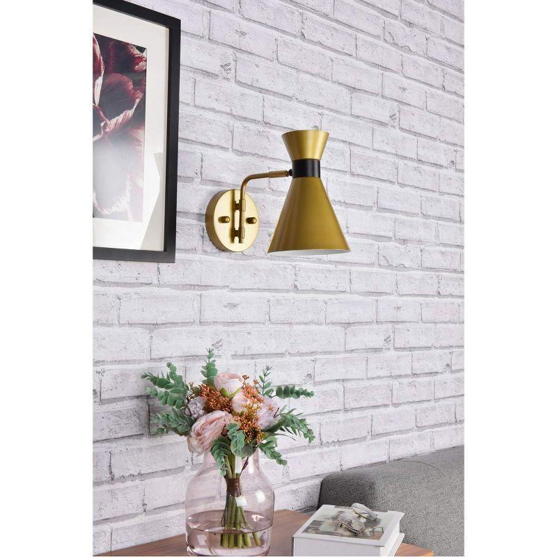 Elegant Lighting Halycon 6 inch light brass wall sconce