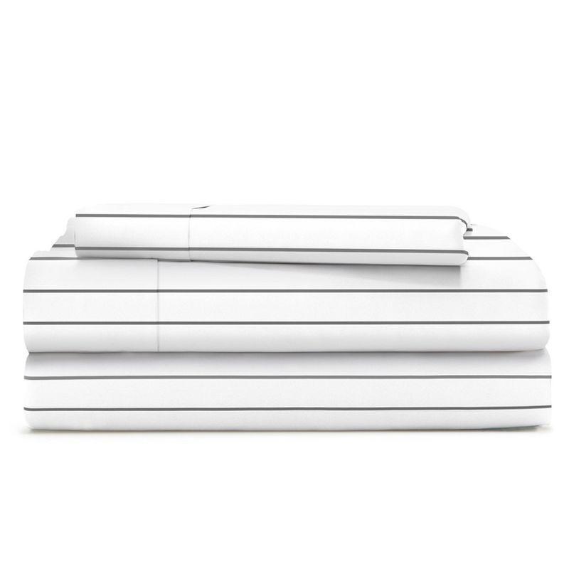 Cosy House Collection Everyday Pattern Bed Sheet Set - Black Pearl - Polka, Cal King