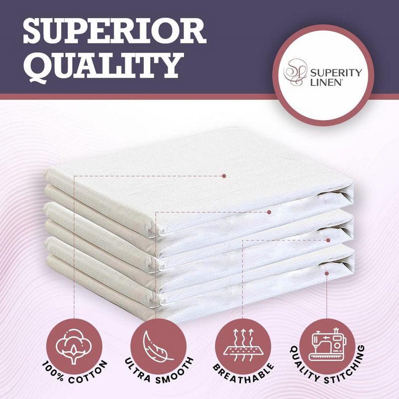 Superity Linen Full Size Flat Sheet for Bed - 100% Premium Cotton - 200 Thread Count - (81 X 96)