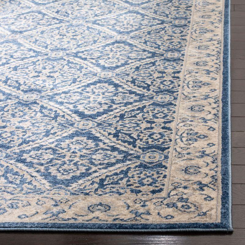 Brentwood BNT863 Power Loomed Indoor Area Rug - Navy/Creme - 6'x9' - Safavieh