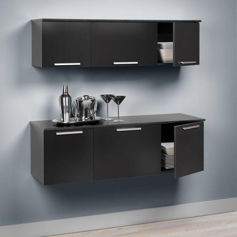 47.25'' W x 13'' H Black Standard Wall Cabinet Ready-to-Assemble