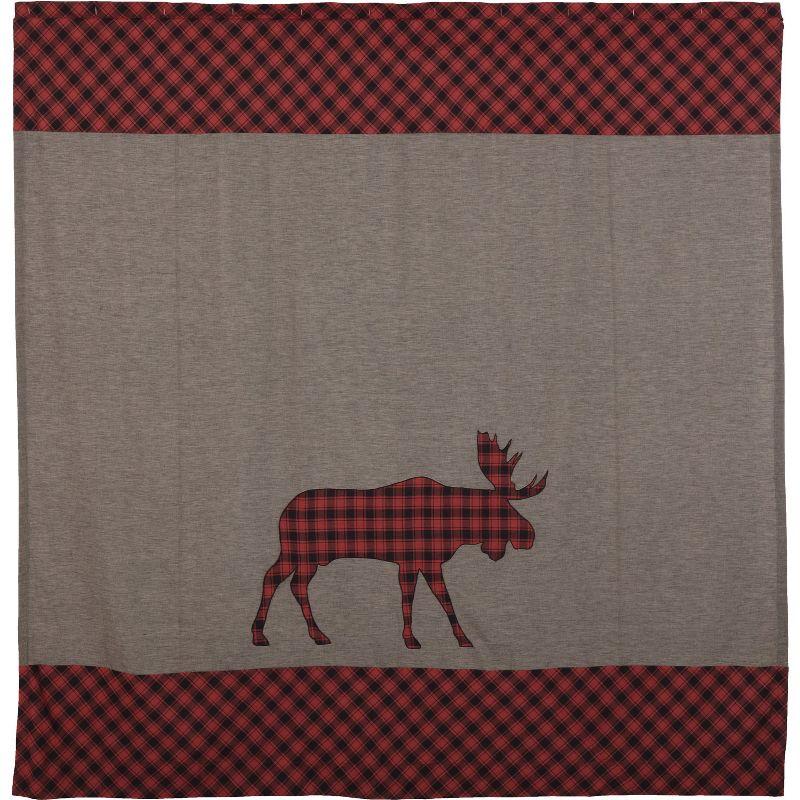 Cumberland Moose Applique Shower Curtain 72x72 VHC Brands