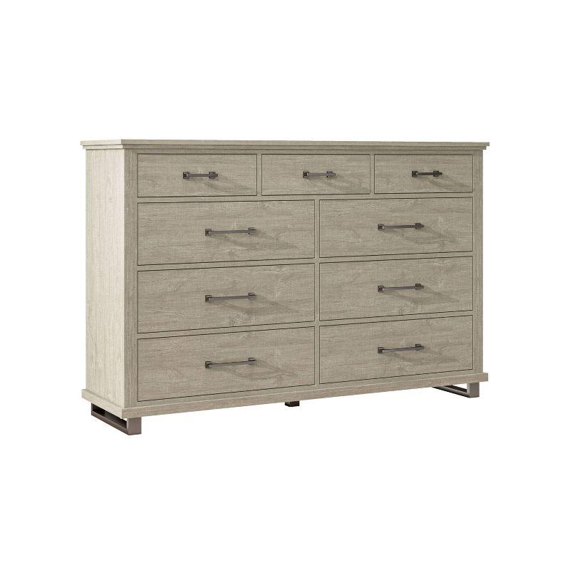 Festivo 64'' Beige Wood Farmhouse 9-Drawer Dresser