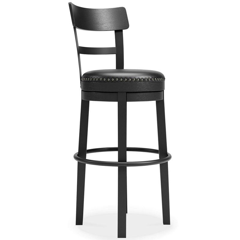 August Grove® Daiah Swivel Upholstered Counter Stool with Solid Wood Frame
